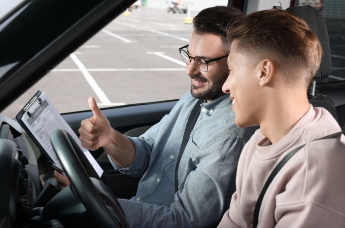 test drive dealership car